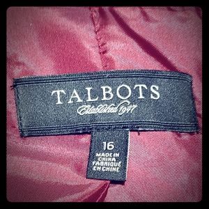 Talbots Red Velvet Classic Jacket NWOT